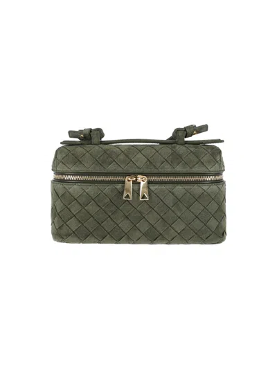 Bottega Veneta Mini Vanity Bag "bang Bang" In Green