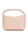 Bottega Veneta Wallace Small Intrecciato Leather Shoulder Bag In Pink