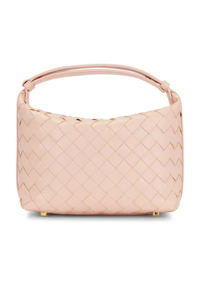 Bottega Veneta Wallace Small Intrecciato Leather Shoulder Bag In Pink