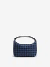 Bottega Veneta Mini Wallace Intrecciato Leather And Denim Shoulder Bag In Denim Dark Blue