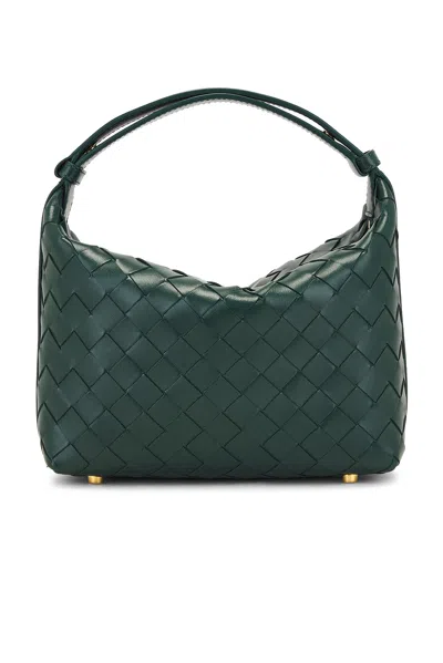 Bottega Veneta Mini Wallace Bag In Emerald Green & Gold