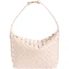 Bottega Veneta Mini Wallace Intrecciato Leather Shoulder Bag In Cameo-gold