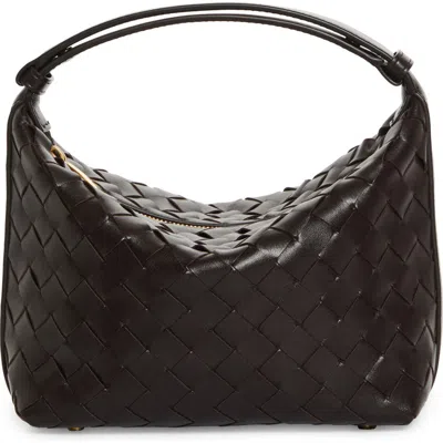 BOTTEGA VENETA BOTTEGA VENETA MINI WALLACE INTRECCIATO LEATHER SHOULDER BAG