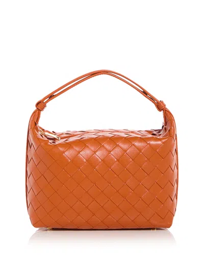 BOTTEGA VENETA MINI WALLACE INTRECCIATO LEATHER TOP HANDLE BAG