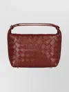 Bottega Veneta Women Wallace Leather Shoulder Bag With Intrecciato Motif
