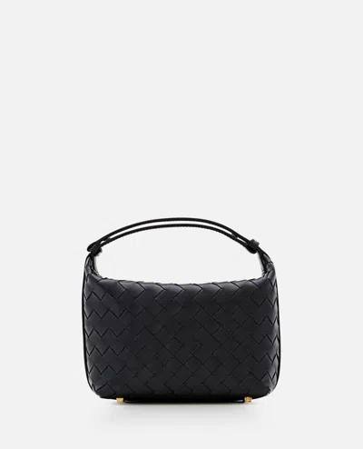 Bottega Veneta Mini Wallace Leather Shoulder Bag In Black