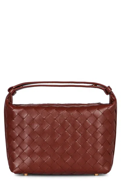 Bottega Veneta Mini Wallace Leather Shoulder Bag In Brown