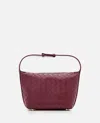 Bottega Veneta Mini Wallace Leather Shoulder Bag In Red