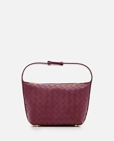 Bottega Veneta Mini Wallace Leather Shoulder Bag In Red