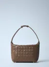 Bottega Veneta Mini Wallace Shoulder Bag In Brown