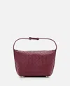 Bottega Veneta Mini Wallace Shoulder Bag In Burgundy