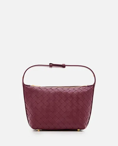 Bottega Veneta Mini Wallace Shoulder Bag In Burgundy