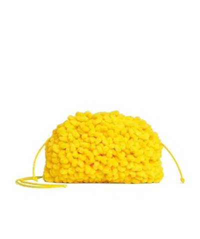 Bottega Veneta Mini Wave Pouch In Lemon Yellow