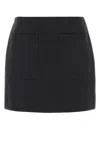 Bottega Veneta Minigonna In Misto Cotone Grafite Donna