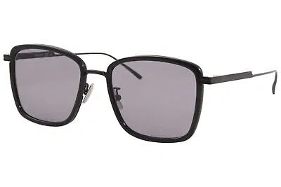 Pre-owned Bottega Veneta Minimalist Bv1008sk 002 Sunglasses Women's Black/grey Lenses 55mm In Gray