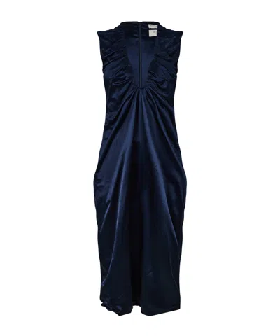 Bottega Veneta Minimalist Slip Dress In Blue