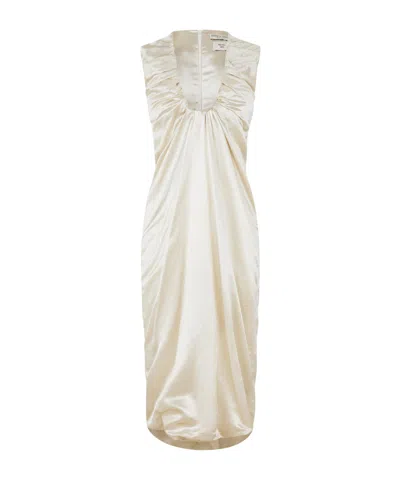 Bottega Veneta Minimalist Slip Dress In Gray
