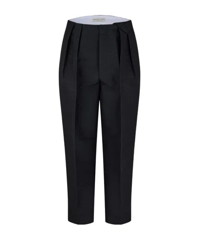 Bottega Veneta Minimalist Straightleg Trousers In Black