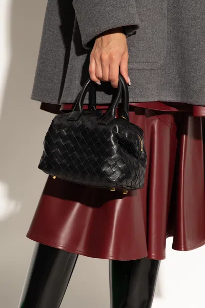 Bottega Veneta Small Intrecciato Bowling Bag In Black