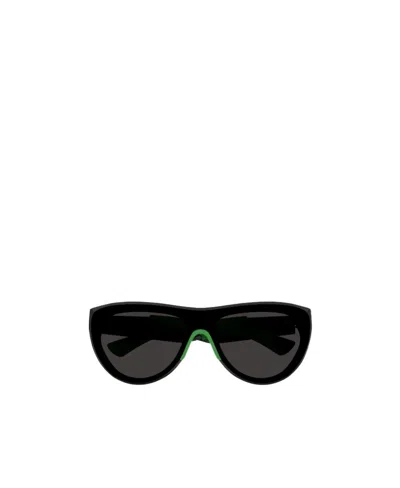 Bottega Veneta Mitre Acetate Sunglasses In Black