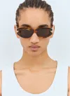 Bottega Veneta Mitre Oval Sunglasses In Brown