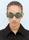 Bottega Veneta Women Mitre Oval Sunglasses In Green