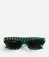 BOTTEGA VENETA MITRE SQUARE SUNGLASSES