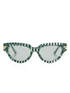 Bottega Veneta Mitre Sunglasses In Green