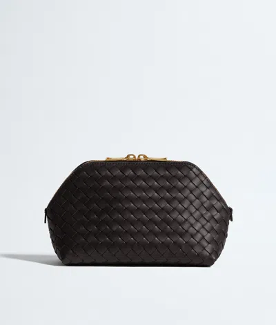 Bottega Veneta Medium Cosmetic Pouch In Brown