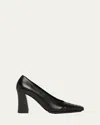 Bottega Veneta 95 Intreccio Leather Pumps In Black