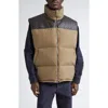 Bottega Veneta Mens Liana Padded High-neck Cotton-down And Leather Gilet In 9523 Liana