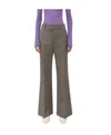 Bottega Veneta Mélange Tailored Flared Trousers In Green