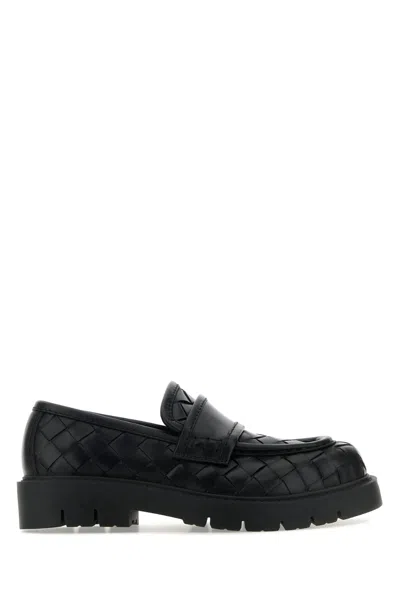 Bottega Veneta Haddock Intrecciato Leather Loafer In Black