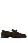 Bottega Veneta Astaire Fondente Suede Moccasin In Brown