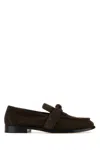 Bottega Veneta Brown Suede Astaire Loafers In Brown