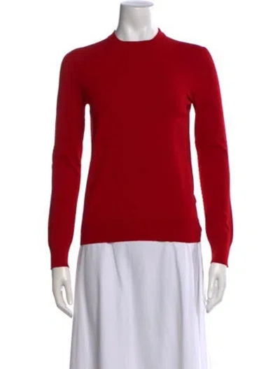 Pre-owned Bottega Veneta Mock Neck Long Sleeve Top In Red