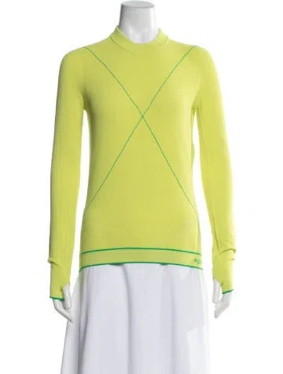 Pre-owned Bottega Veneta Mock Neck Sweater In Green