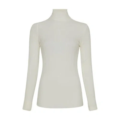 Bottega Veneta Mockneck Sweater In Chalk