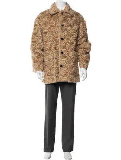 Pre-owned Bottega Veneta Mohair Coat W/ Tags In Brown