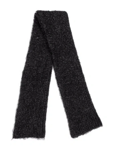 Pre-owned Bottega Veneta Mohair Printed Scarf In Black