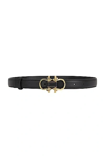 Bottega Veneta Monsieur Belt In Black & Muse Brass