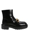 Bottega Veneta Embellished Glossed-leather Ankle Boots