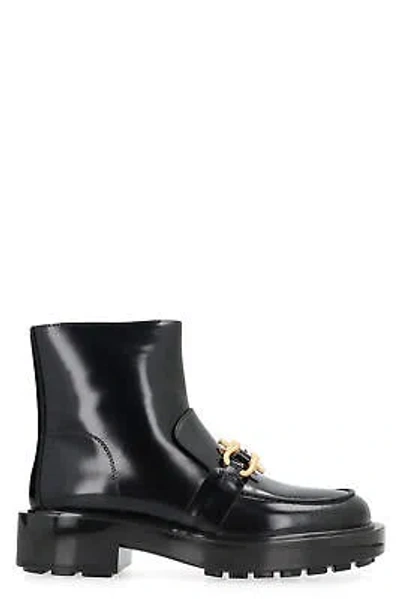 Pre-owned Bottega Veneta Monsieur Leather Ankle Boots In Black