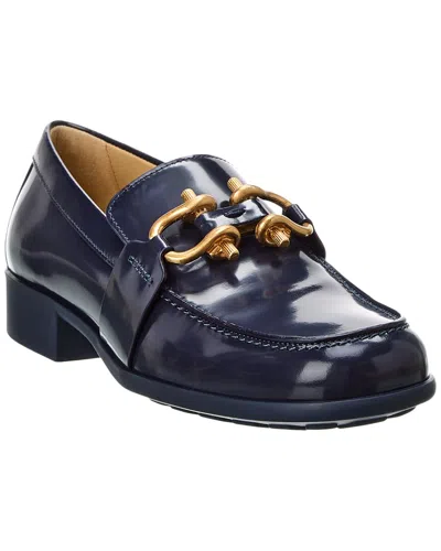 Bottega Veneta Monsieur Leather Loafer In Blue
