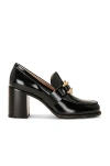 Bottega Veneta Monsieur Calfskin Leather Bit Pumps In Black