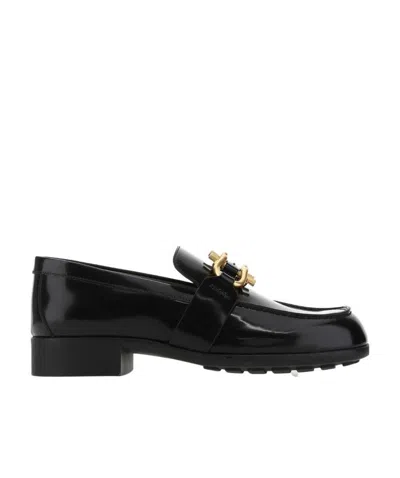Bottega Veneta Monsieur Logo Loafers In Black