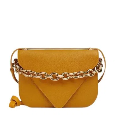 Bottega Veneta Mount Envelope Clutch Bag In Brown