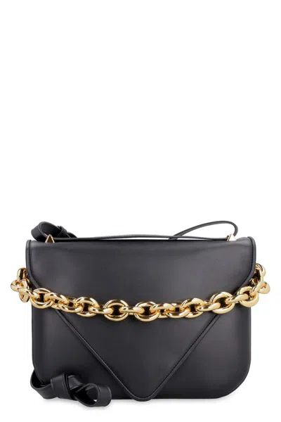 Bottega Veneta Mount Leather Envelope Bag In Black