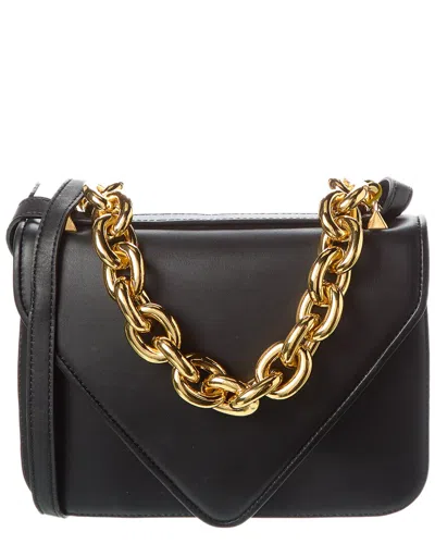 Bottega Veneta Mount Leather Shoulder Bag (authentic ) In Black