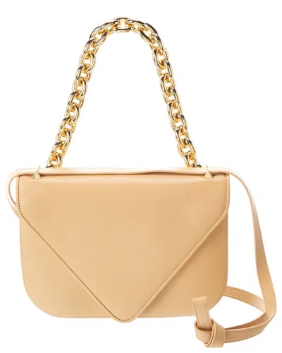 Bottega Veneta Mount Leather Shoulder Bag In Beige